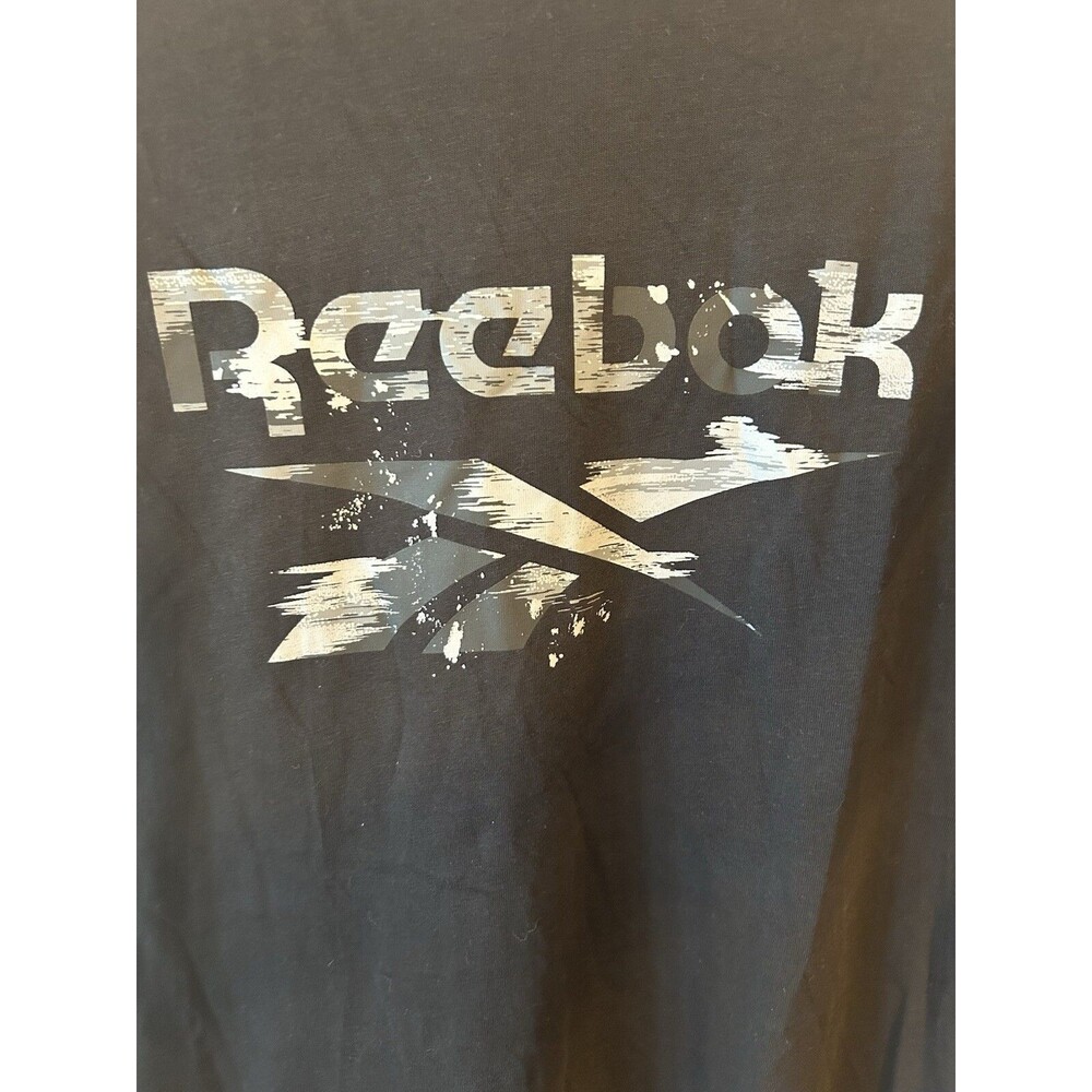 Reebok Black Men's XL Graphic T-Shirt NWT Gray & Black Logo - Picture 4 of 8